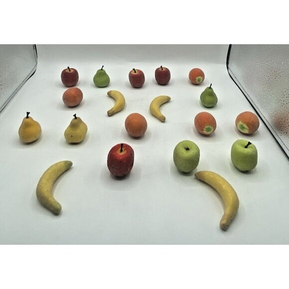 VTG Faux Sugar Fruit Lot 19 Home Decor Set Crafts DIY Cottage Tropical - Picture 7 of 13